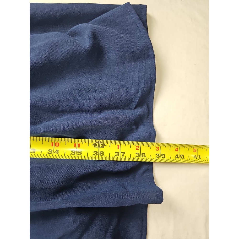 Jasambac Women's Navy Blue Dress Short Sleeve Elastic Waist Size L - Picture 8 of 10